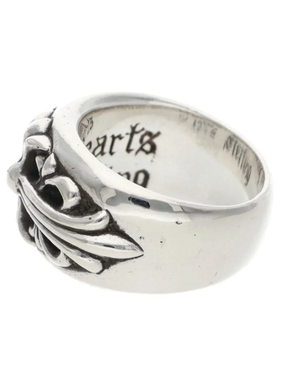 Chrome Hearts Flrl Crs Floral Cross Silver Ring